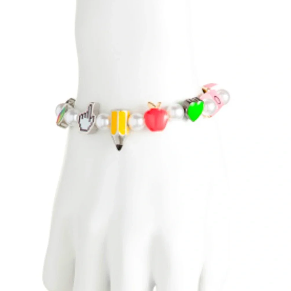 New Betsey Johnson whimsical bracelet Playful charm bracelet - Picture 5 of 9